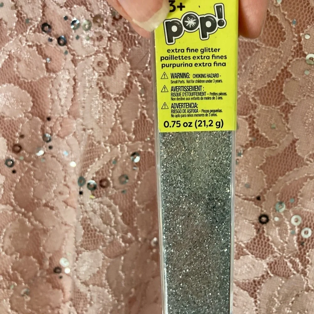Pop Extra Fine Blue, Silver, Gold, White and Red Glitter .75 oz New!